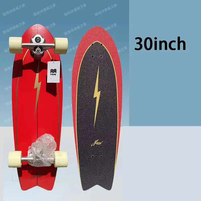 land surf YOW skateboard longboards whole kits good quality spring system branded with trucks wheels bearings and tool