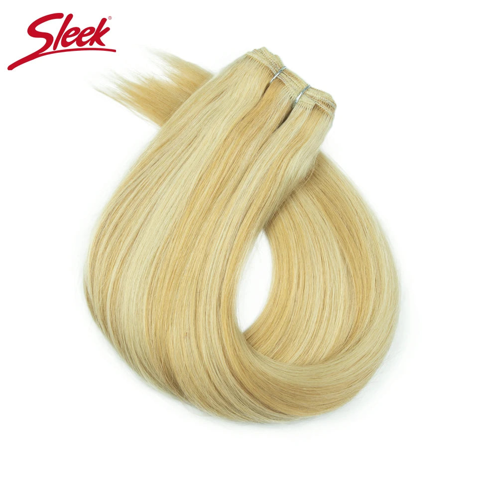 Sleek Peruvian Straight Human Hair Double Drawn Natural Human Hair Weave Bundles Natural Brown #27 #613 Remy Human Hair Bundle