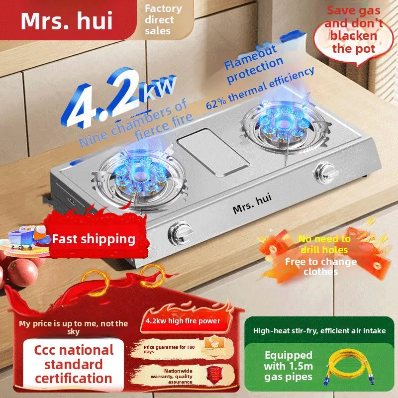 High Pressure Gas Stove for Home Use LPG Natural Gas Stove Commercial Strong Flame Cooker