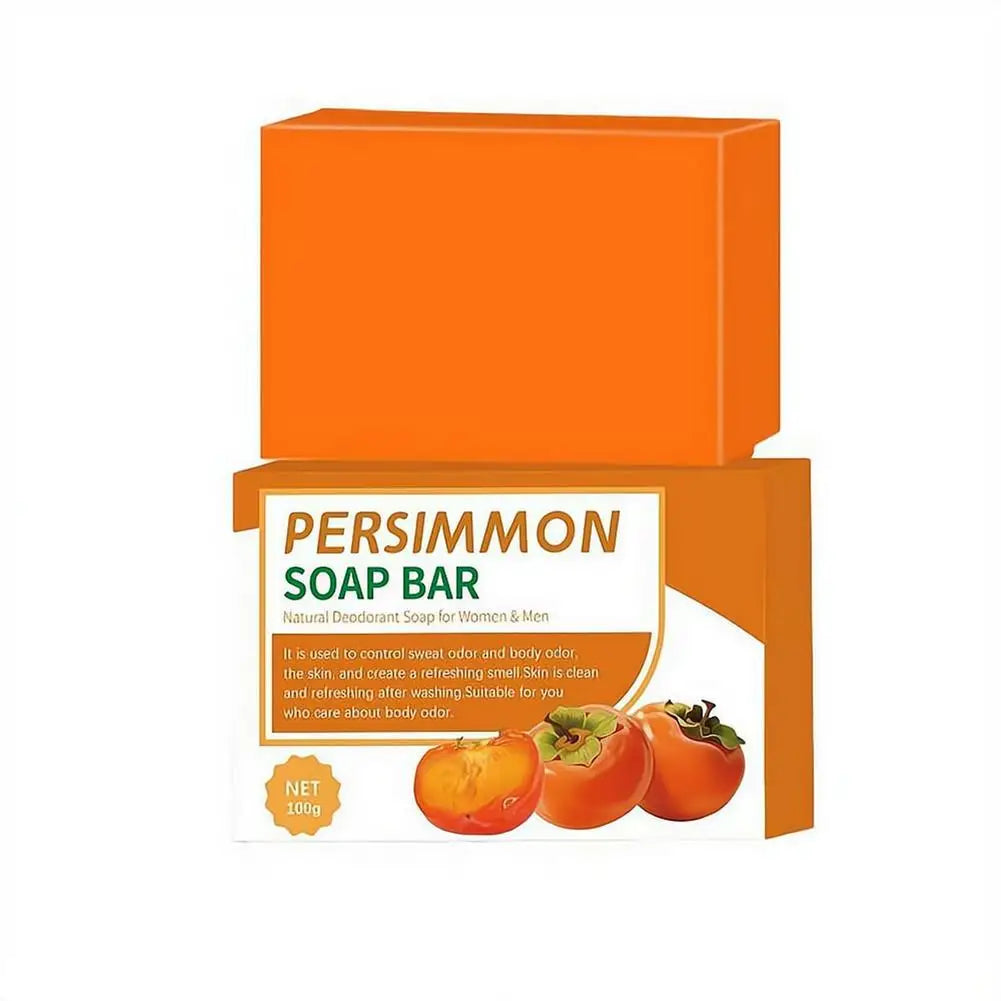 Handmade Persimmon Soap 100g  Essential Oil Deep Cleaning Body Soap Fragrance for Hygienic Cleanliness