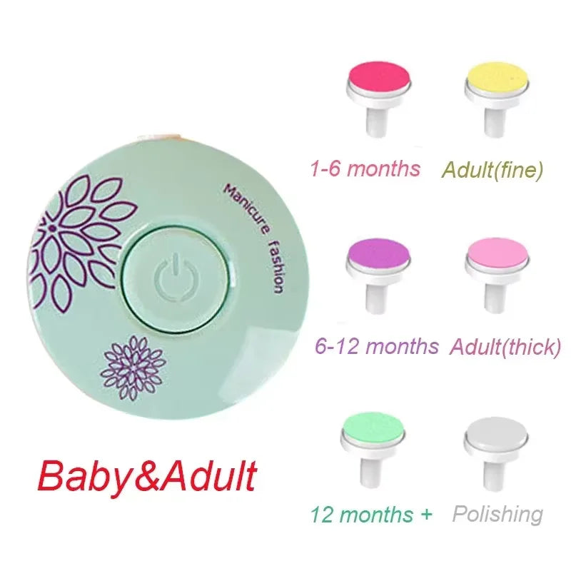 Electric Nail Trimmer Kid Nail Polisher Tool Baby Care Kit Manicure Set Easy To Trim Nail Clippers For Newborn