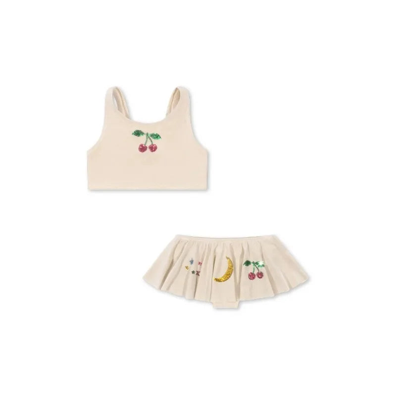 Girl Swimwears Checkered Cherry Baby  Swimwear  Kids Vacation Sunscreen Swimsuits Bikini Teen Swimsuit for Girls Bikinis  Mayo