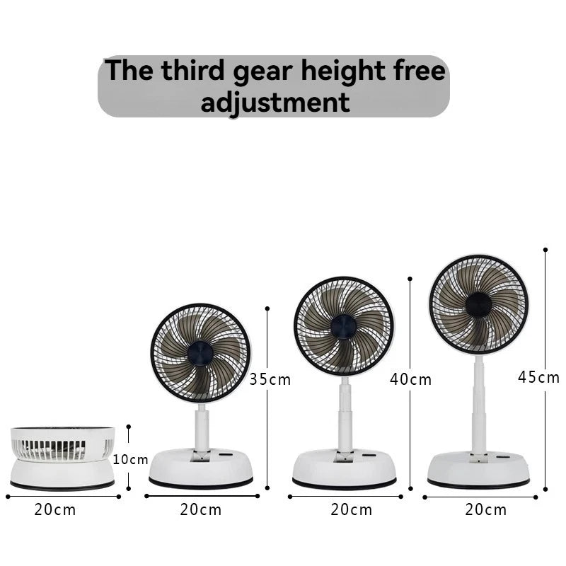 New Telescopic Fan Is Easy To Store Outdoor Shaking Head and Remote Control Fan Charging Table and Ground Dual-purpose Static.
