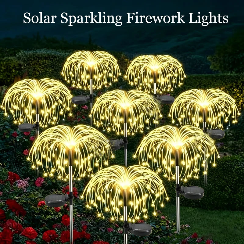 Landscape Fairy Light Solar Firework Lights Waterproof Sparkles Garden Lights Outdoor Decoration Light Yard Patio Pathway
