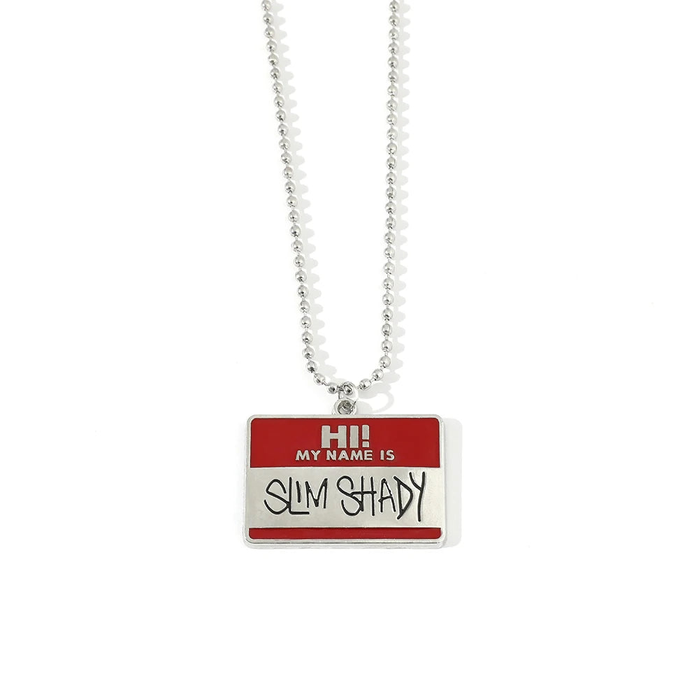 POTCET Eminem Men's Fashionable Versatile 2026 Hip Hop Jewelry Pendant Necklace - Trendy Souvenir for Boyfriend