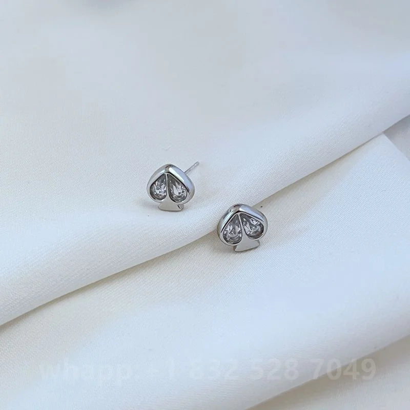 1:1 KS Jewelry Gold Stud Earrings For Women Fashion Jewelry Birthday Gift