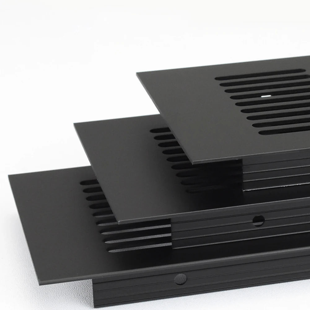 60mm Aluminium Rectangular Cabinet Wardrobe Air Vent Grille Ventilation Cover
