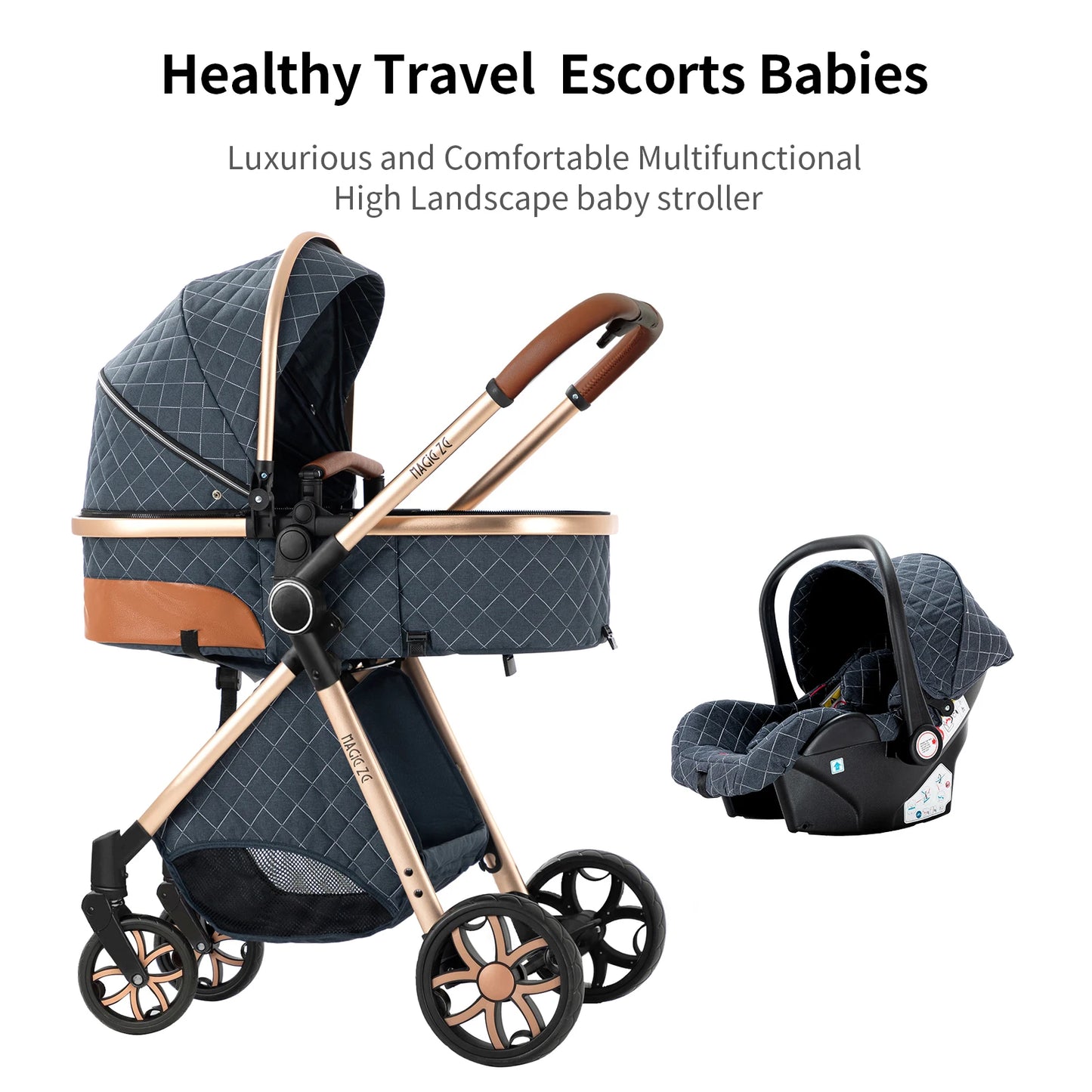 Baby stroller 3 in 1 for newborn Lightweight baby stroller cars for child car seat compact baby stroller foldable baby stroller
