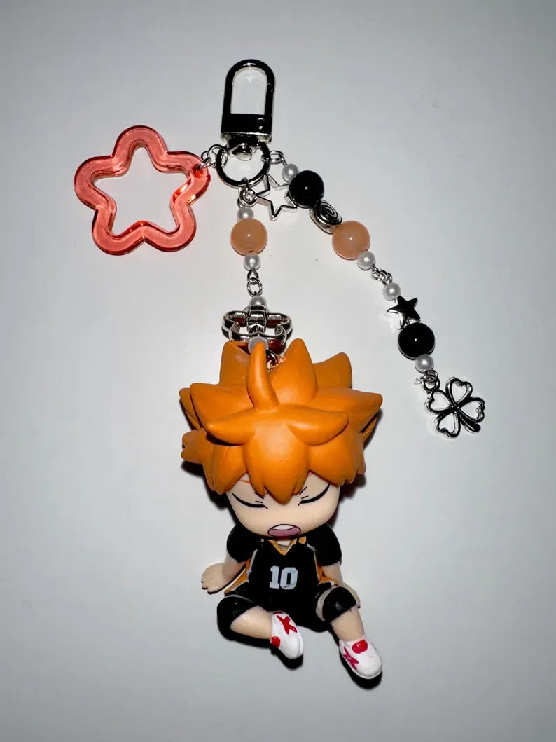 Handmade volleyball anime character inspired keychains  backpack charms