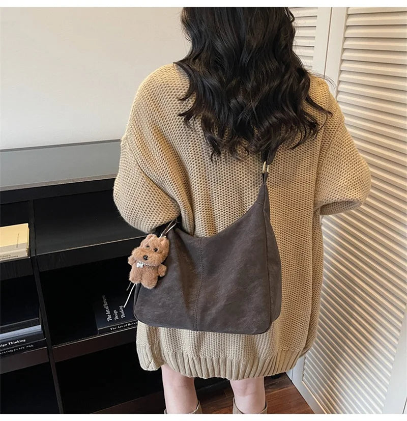 Fashion Soft PU Leather Tote Bags for Women Trend Female Simple Large High Capacity Shoulder Women Handbags Messenger Bags