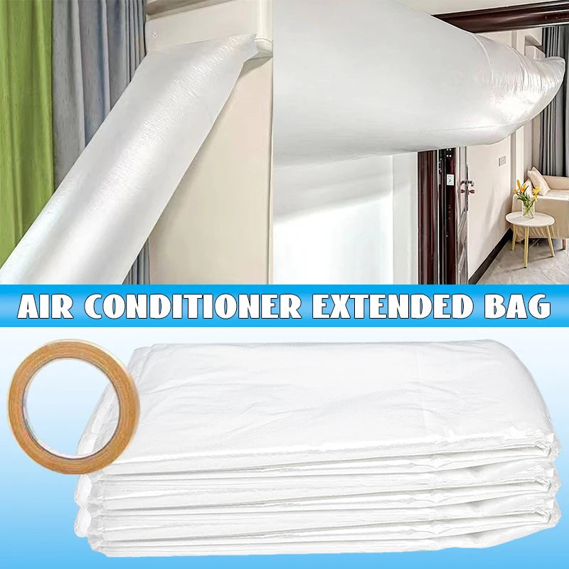 5/10/15/20M Air Conditioner Extended Pipe Flexible Blowing Bag Air Guide Duct Bag Summer Cooling Transfer Conveyor Belt Air Pipe