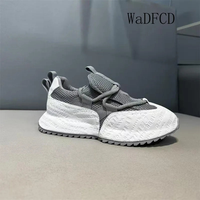 Chunky Sneakers Men Designer Cover Bottom Board Shoes Fashion Casual Leather Fabric Breathable Increased Internal Platform Shoes