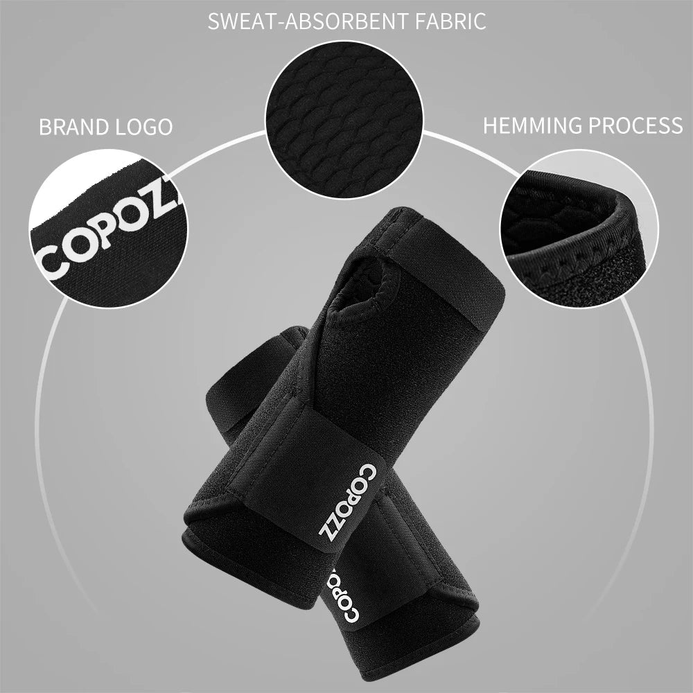 COPOZZ Ski Wristbands Unisex Wrist Wear-resistant Non-slip Protection Sweat Bands Running Fitness Sports Protection Equipment