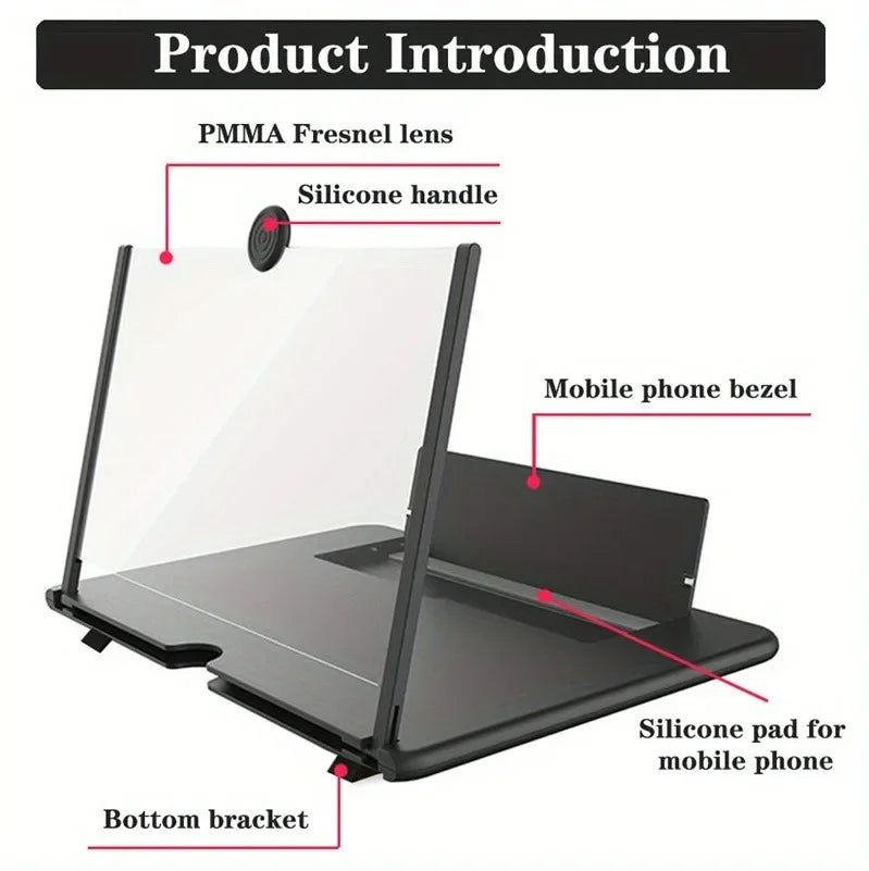 Best Sellers 12/10 inch HD Mobile Phone Screen Magnifier With Phone Holders Screen Video Amplifier Enlarged Screen Phone Stands