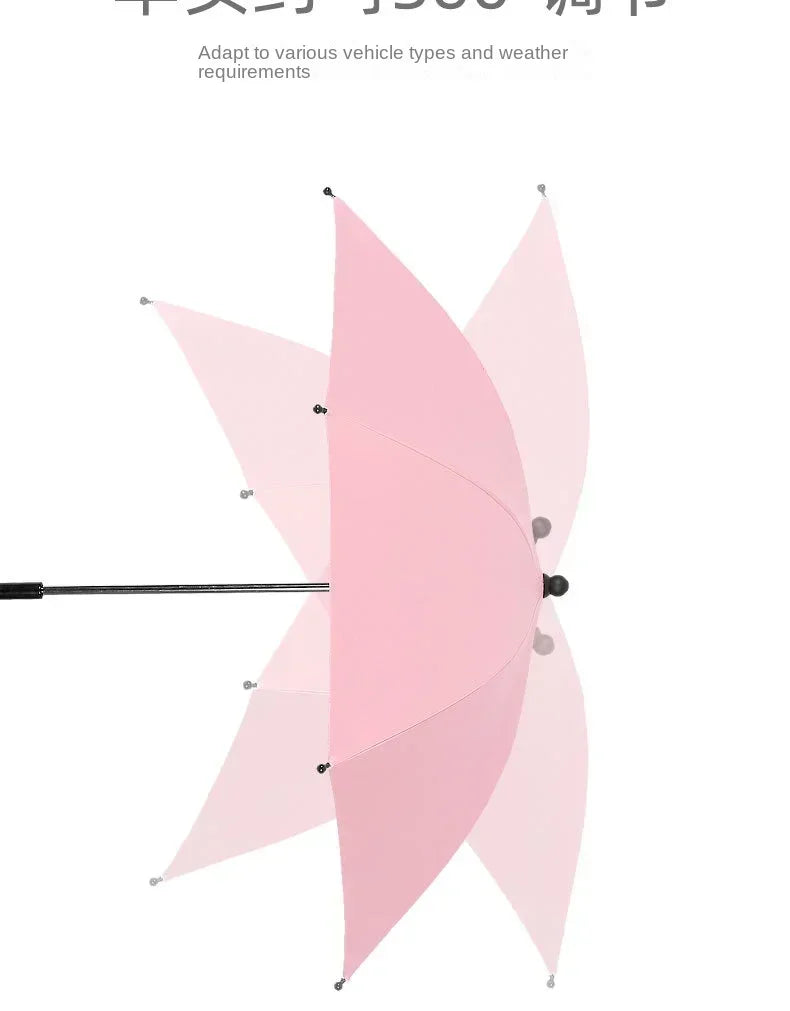 UV Protection Baby Stroller Umbrella With Clamp Universal Sunscree Rainproof Stroller Covers Umbrella Baby Stroller Accessories