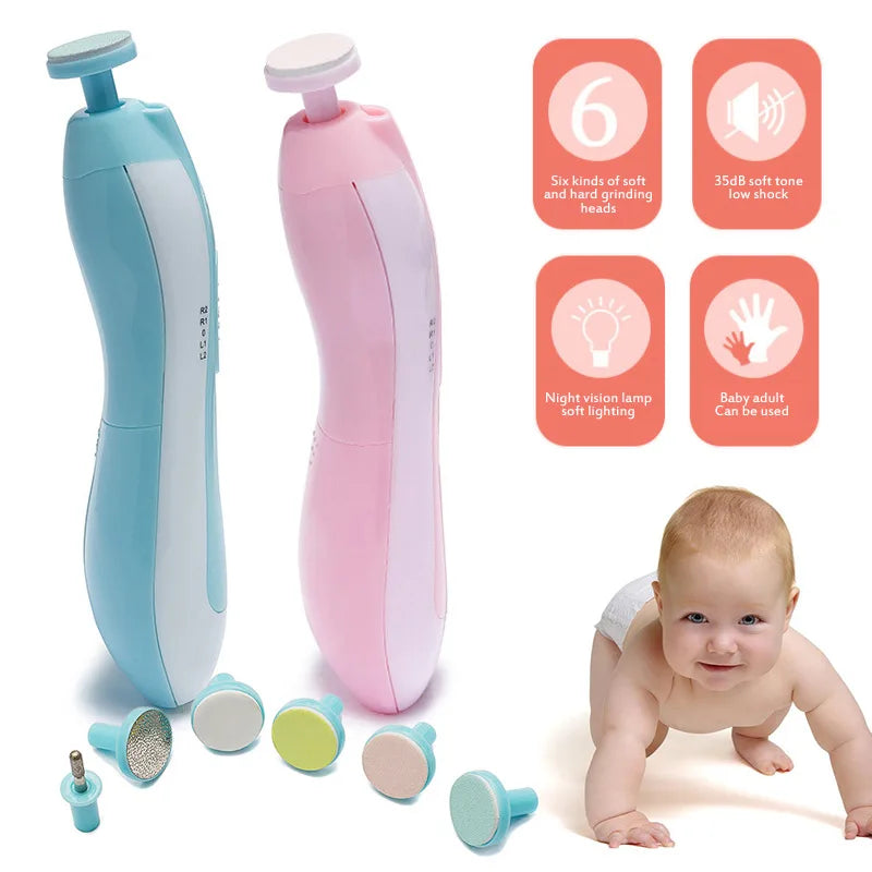Baby Electric Nail Trimmer Kid Nail Polisher Tool Baby Care Multifunctional Fingernail Cutter Trimmer Infant Manicure Set