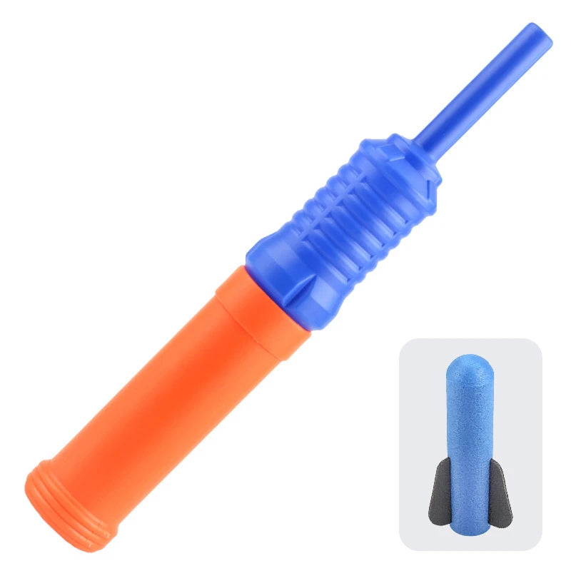 Hand Push Rocket Launcher Toy Set Foam Rockets Outdoor Garden Party Game Birthday Present Summer Funny Playing Toys