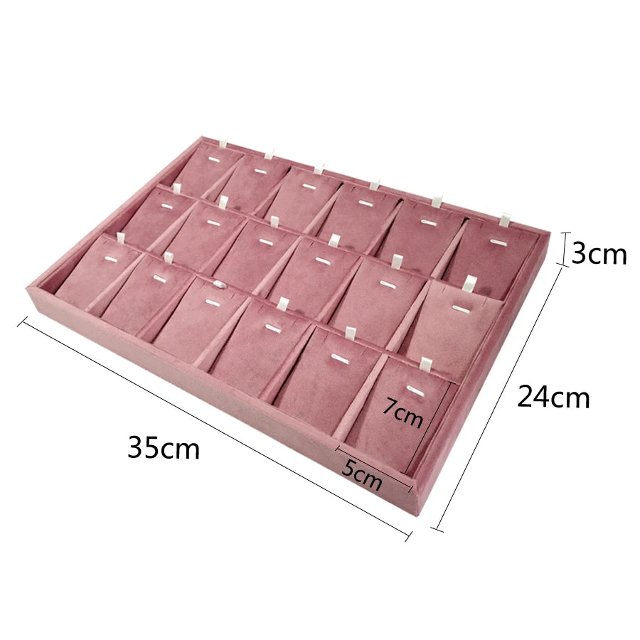 Large capacity jewelry display tray 35*24cm ring earring necklace storage holder Personal jewelry collection decoration tray