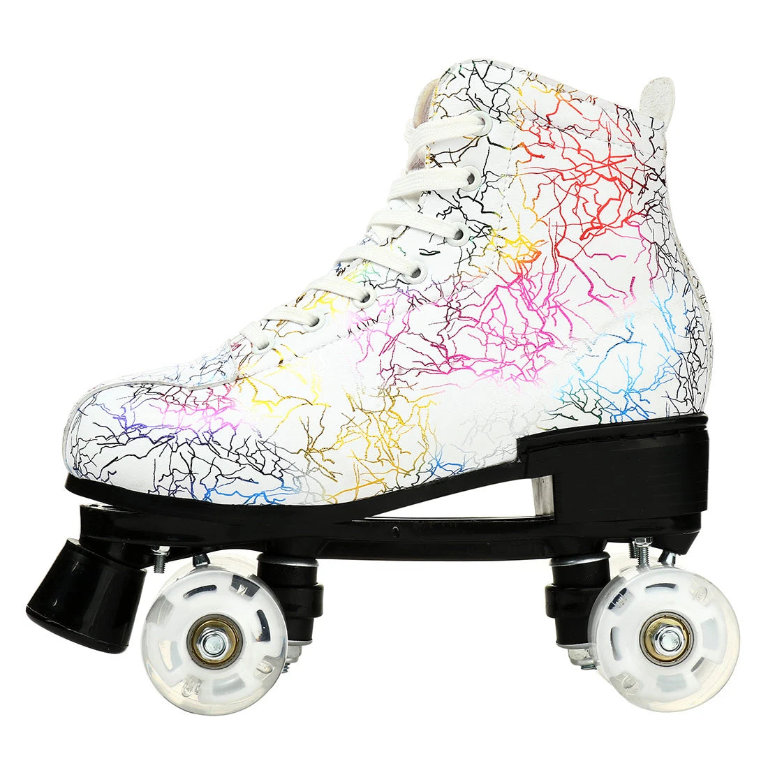 Flashing Quad Roller Skates Adult Flashing 4 Wheels Skates For Women Men Outdoor Sports Ice Skating Rink Quad Sneakers