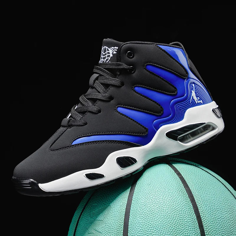 Men's High-Top Basketball Shoes Lace-Up Training Sneakers