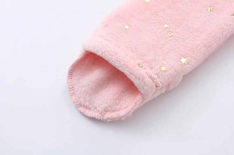 Newborn Baby Flannel Rompers Soft Warm Autumn Winter Bodysuit for Boys & Girls Cartoon Print Jumpsuit 0-19M Newborn Baby Clothes