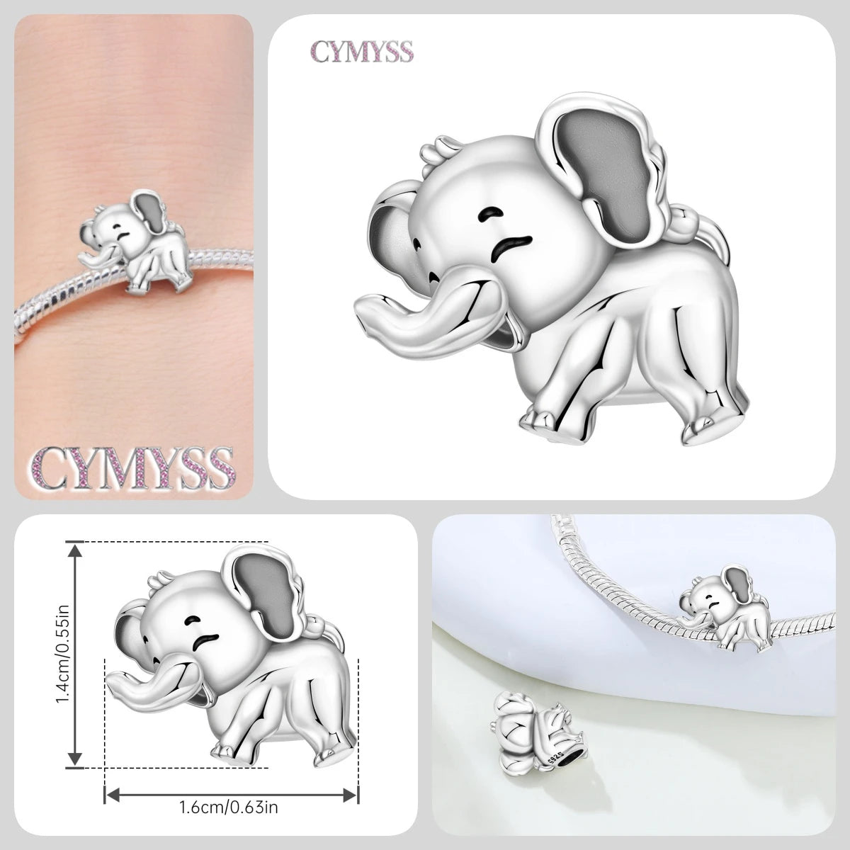 925 Sterling Silver Cute Pet Animal Lion King Pendant DIY Jewelry Beads for Women Bangle Bracelet Necklace Birthday Party Gifts