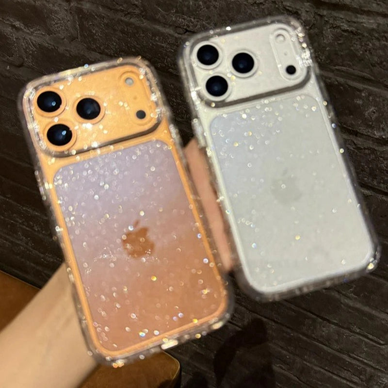 Luxury Soft Silicone Glitter Transparent Phone Case For iPhone  17 Pro Max 11 12 13 14 15 16 Pro Max Air Plus Clear Bumper Cover