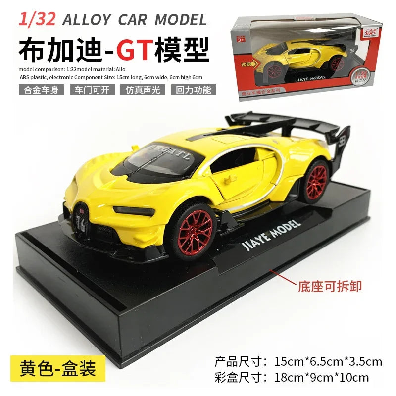 1：32 Bugatti Vision Gt Metal Alloy Car Model Diecast & Toy Vehicles Car Model High Simulation Miniature Scale Childrens Toy Gift