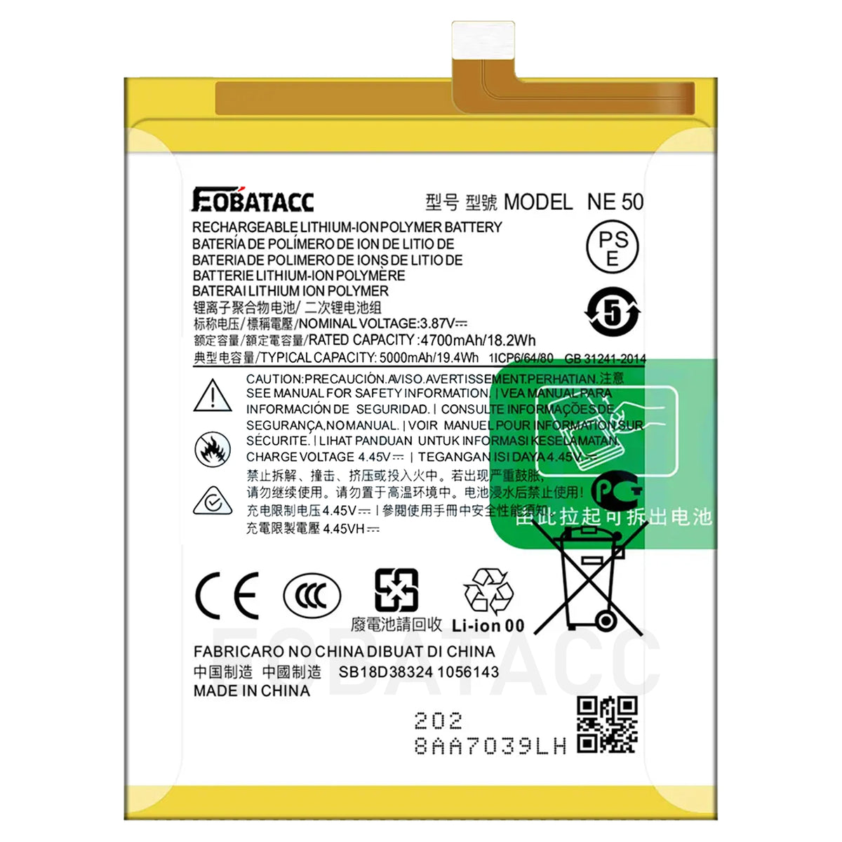 2026 Years 100% Genuine New Original NE50 Battery For Motorola MOTO XT2221 G52 G82 5G G72 High Quality Batteria With FREE Tools
