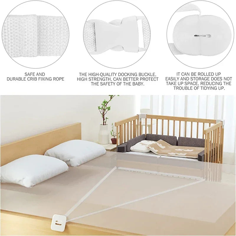 New Baby Fixing Fasteners Holder Crib Bridge Ropes Straps Twin Connecting Twins Fixation