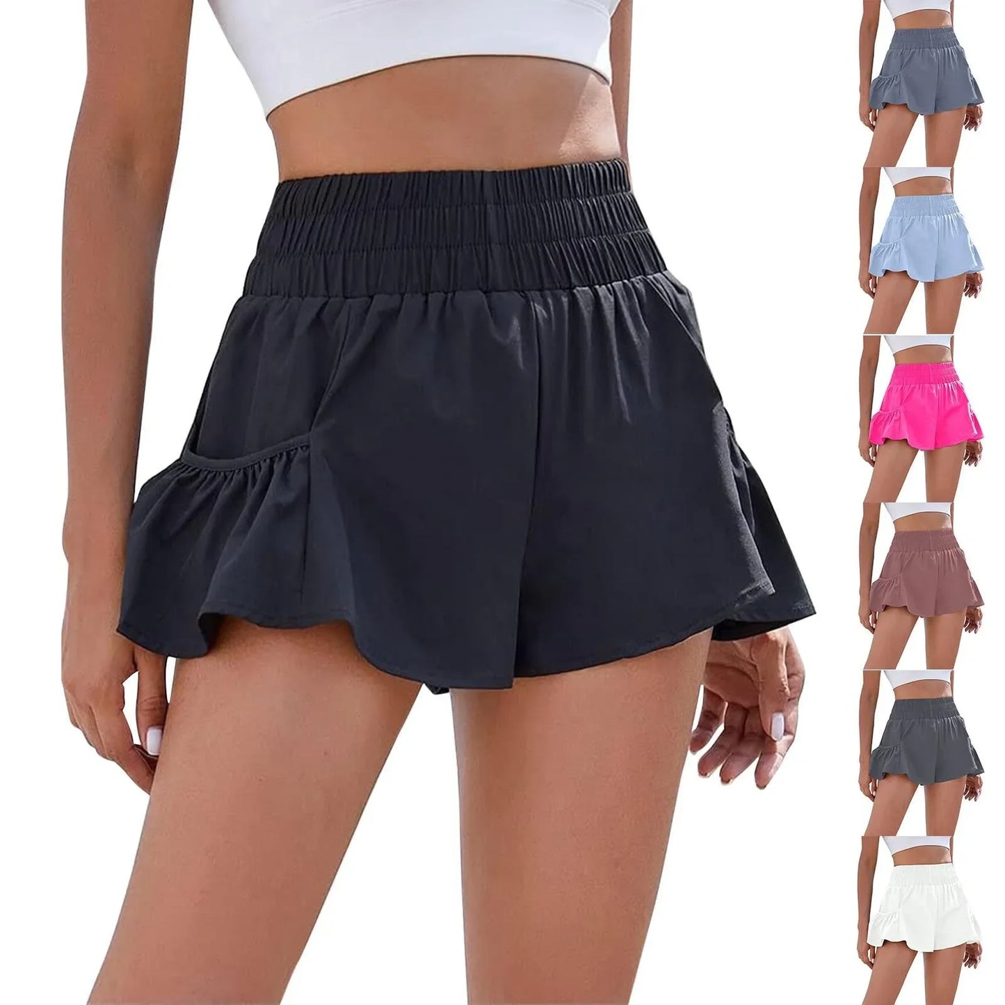 Women's High Waist Shorts Sports Running Shorts Workout Gym Quick Dry Pants Yoga Pants Tennis Pants Summer Shorts Women's Shorts