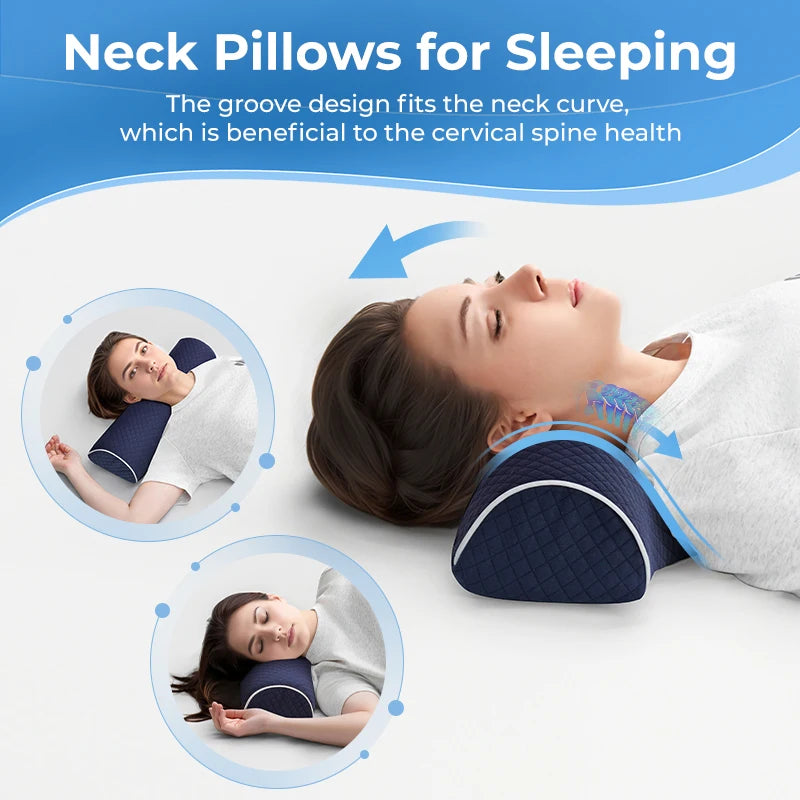 Contour Neck Support Sleeping Pillow, Breathable Washable, Ideal for Every Sleeper
