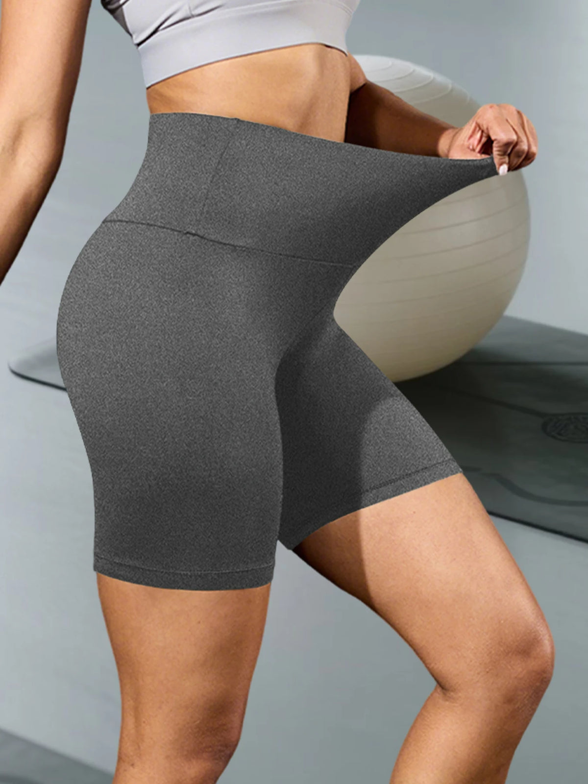 Women's High Waisted Biker Shorts Super Soft Tummy Control No See Through Workout Yoga Running Athletic Push Up Gym Fitness
