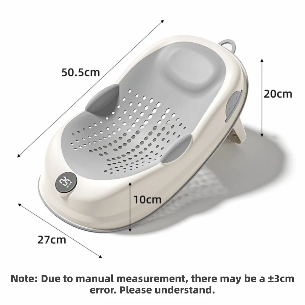 Baby Safety Temperature Sensing Bath Seat Mat Mesh Material Portable Baby Bath Net Easy to Use Comfortable Bath Rack Infant Care