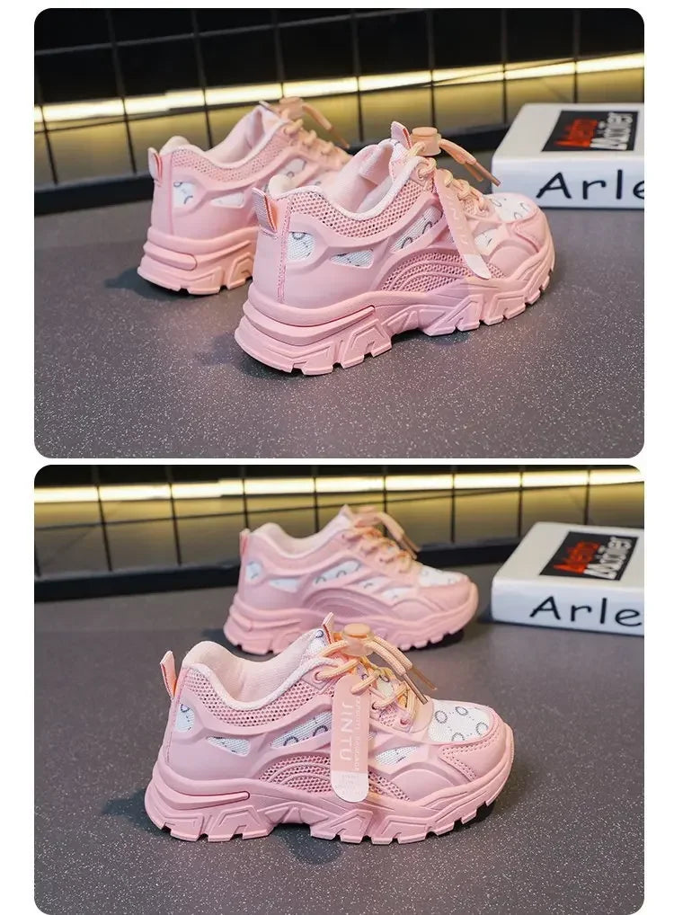 Children's Casual Shoes 2023 Spring Style Net Breathable Non-slip Running Shoes For Boys And Girls Comfortable Outdoor Footwear