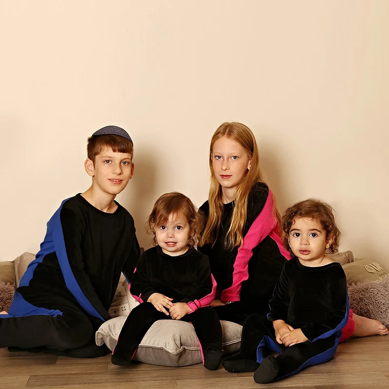 Baby Romper Footies Black Velour Back Ribbed Kids Clothes Long Sleeves Ribbed Overalls Baby Boy and Girls Clothes Winter Romper