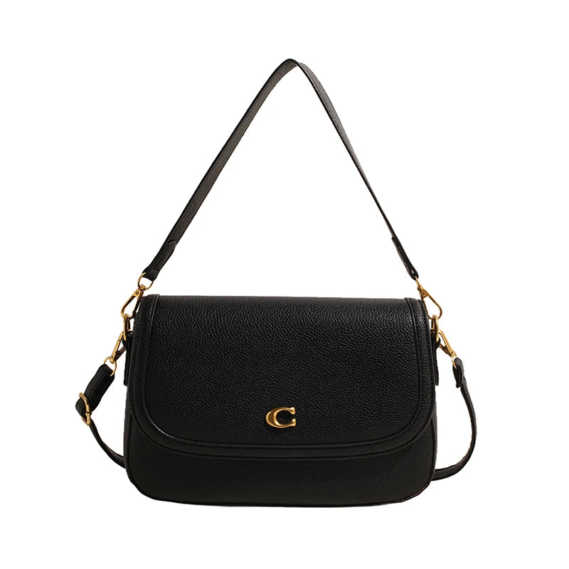 Retro Luxury Women Shoulder Bag Elegant Leather Crossbody Bag High End Tote Vintage Classic Designer