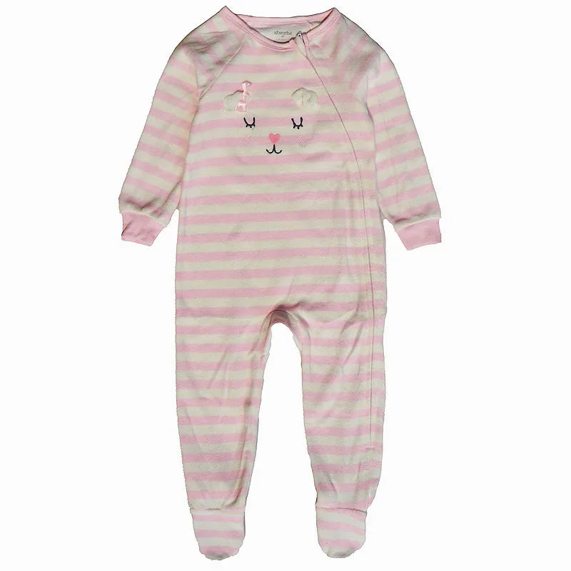 Autumn and Winter Children's Smooth Fleece Hanie Men and Girls Pajamas Baby Ridiculous Clothes to Increase the Code Package Feet