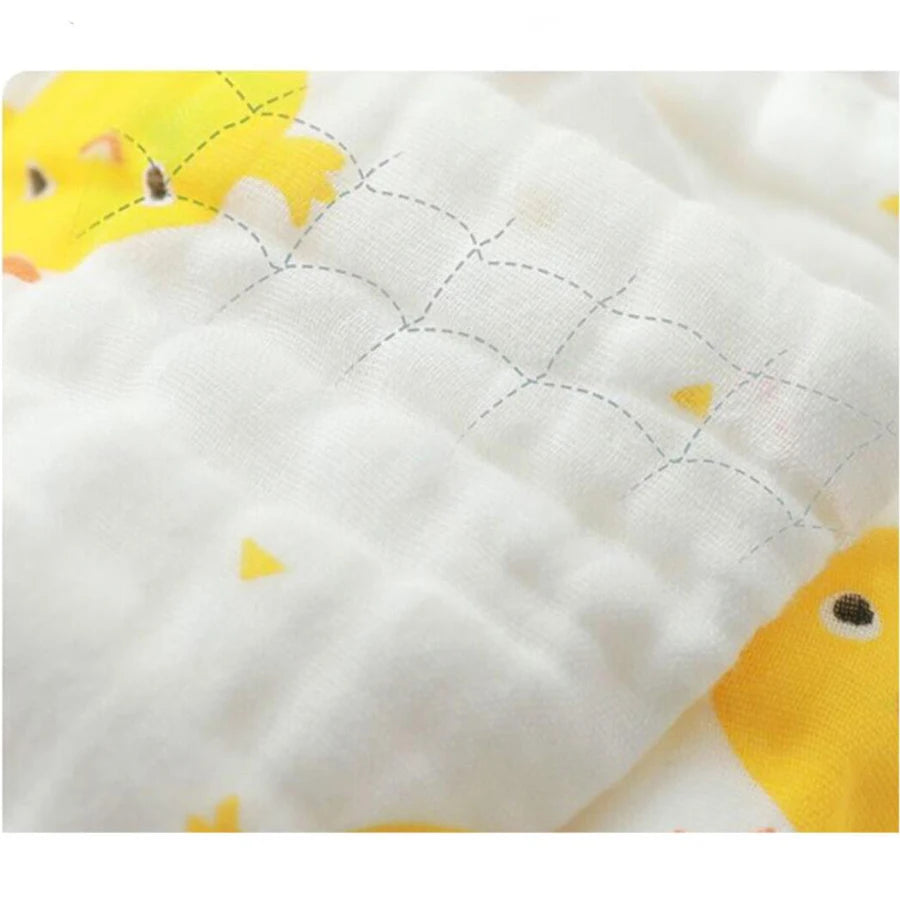 Baby Washcloth 4-Layer Gauze Infant Bath Towel Newborn Bathrobe Cotton Blanket for Boy Girl Children's Blanket Swaddle Wrap