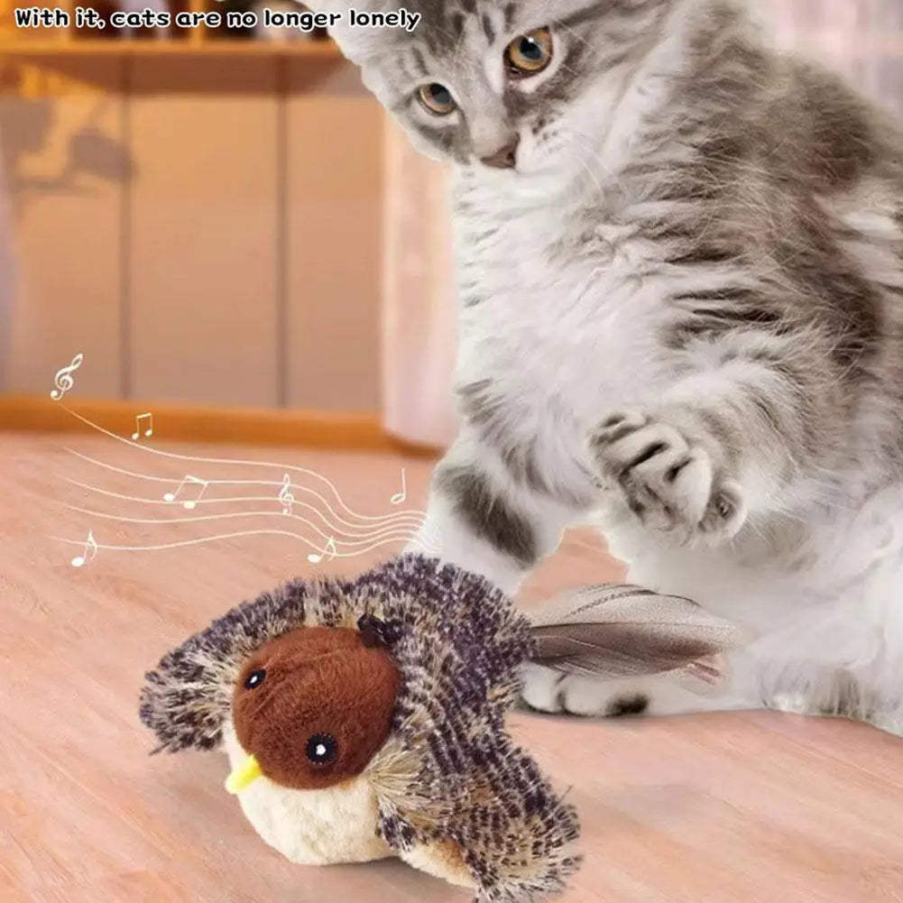 Flappy Bird Interactive Cat Toy Remote Control USB Rechargeable Pet Cat Plush Toy Flapping Bird Toy Stimulate Hunting Instincts