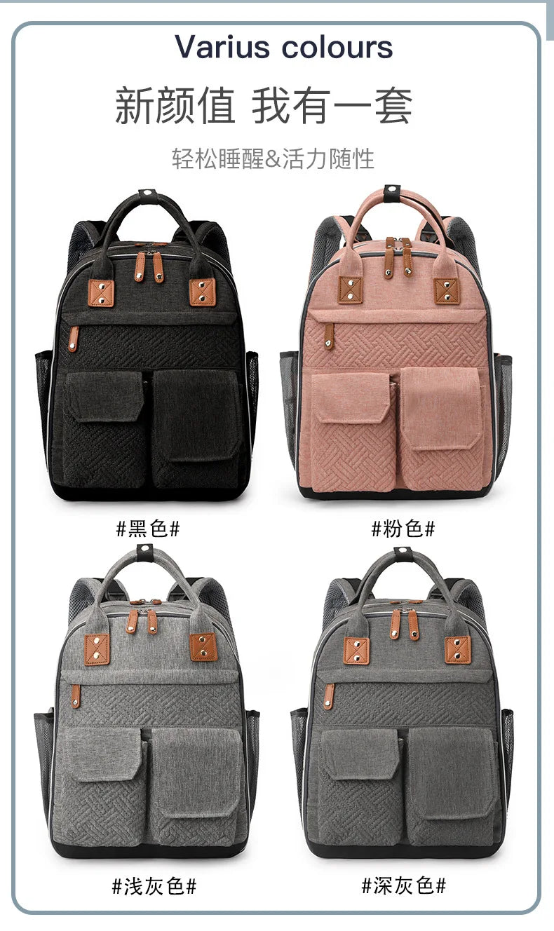 Diaper Bag Backpack for Stroller Waterproof Mummy Large Capacity Outdoor Travel Nappy Maternity Bag with Portable Changing Pad