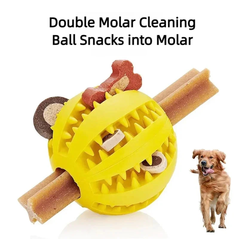 Pet Food Treat Feeder Dog Ball Nontoxic Bite Resistant Interactive Chew Toy Teeth Cleaning Ball Indoor Outdoor Cat Playing Toy