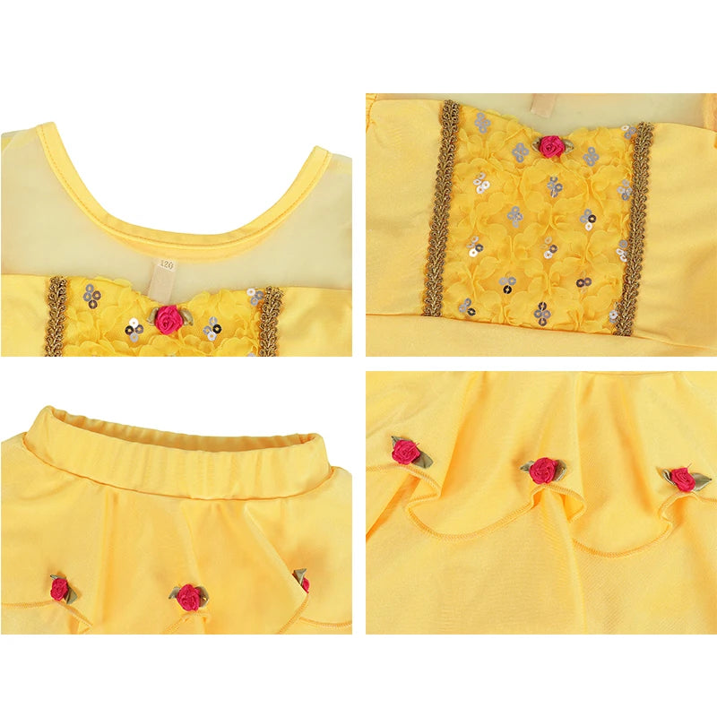 Girls Ruffle Style Princess Swimwear Rapunzel Separate Swimsuit Kids Elsa Anna Jasmine Princess Swimsuits Beach Bikini