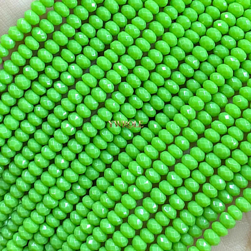 3x4mm Rondelle Faceted Natural Stone Chalcedony Tourmaline Color Loose Spacer Beads for Jewelry Making Diy Bracelet Accessories