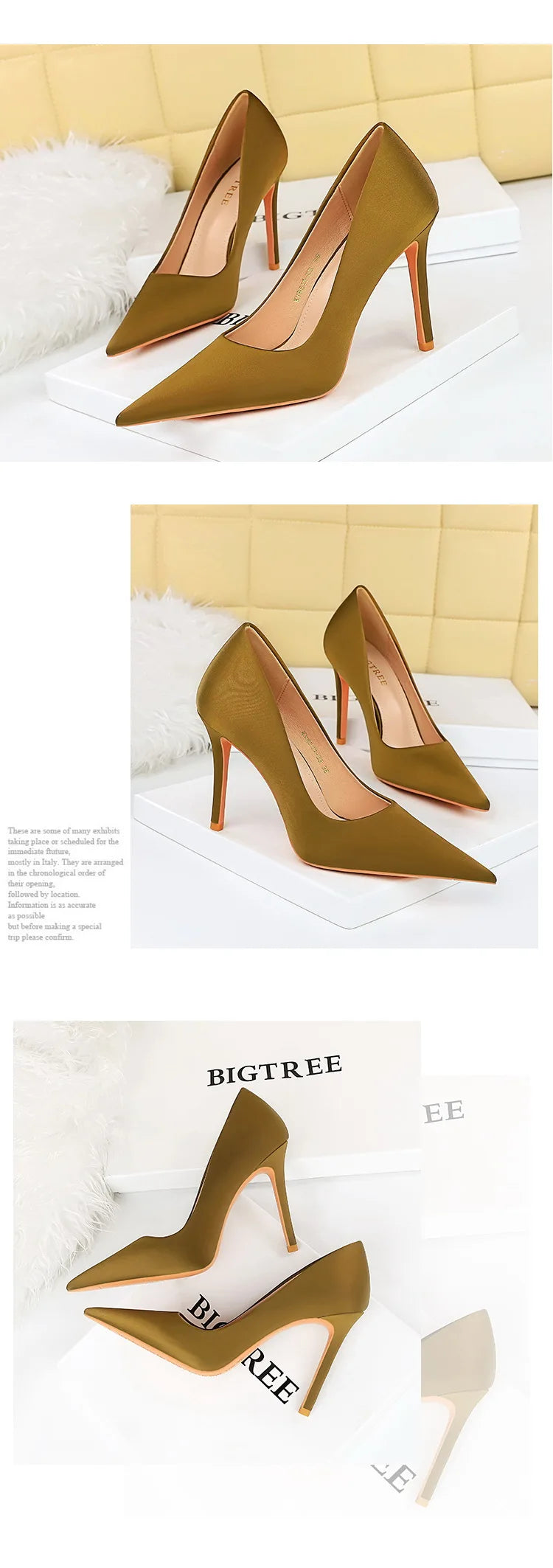 Large Size 43 Pointed Shoes Woman Pumps Professional OL High Heels Office Shoes Silks Satins Women Heels Stilettos Ladies Shoes