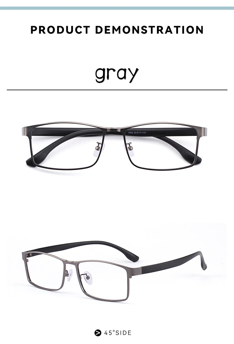 59mm-152mm big size glasses frame reading glasses  for men dioptric big face glasses Color changing prescription glass