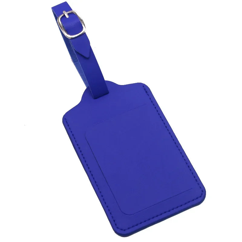 PU Leather Luggage Tag Women Men Travel Accessories Suitcase ID Address Name Holder Baggage Boarding Tag Portable Label