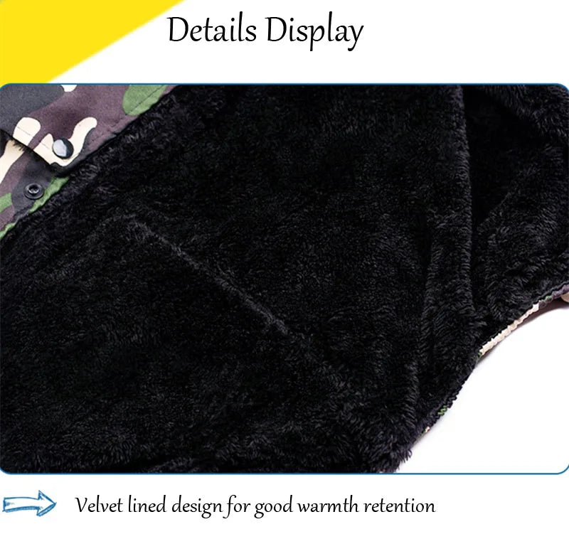 Male Dog Clothes Autumn Winter Camouflage Hooded Sweatshirt For Dogs Fleece Dog Long Sleeve Coat Thick Dog Onesie For Large Dogs