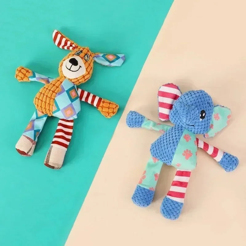 1/2 Pcs Pet Voice Toys Dog Plush Teeth Grinding Anti Bite Interactive Cat and Dog Supplies Self Hi Training Toys