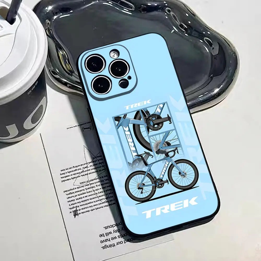 Bicycle T-TrekS Phone Case For IPhone 17 Pro Max 16 15 14 Pro Max 13 11 Air Plus Silicone Cover